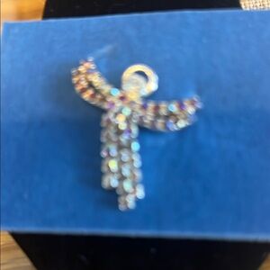 Elegant Silver and Purple Angel Pendant